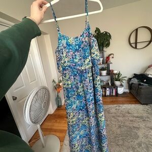 Floral Blue Maxi Dress